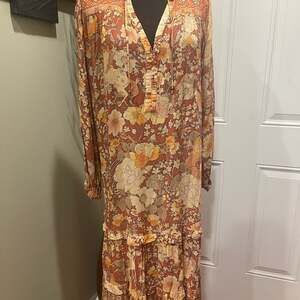 Spell & The Gypsy Amethyst Boho Midi Dress in Amber